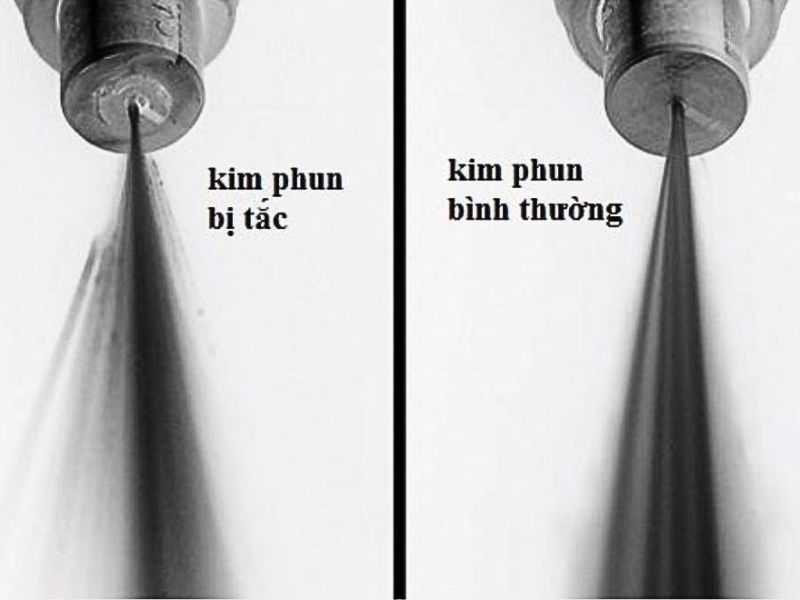 Kim phun buồng đốt ô tô ảnh hưởng đến hiệu suất xe khi bị tắc nghẽn