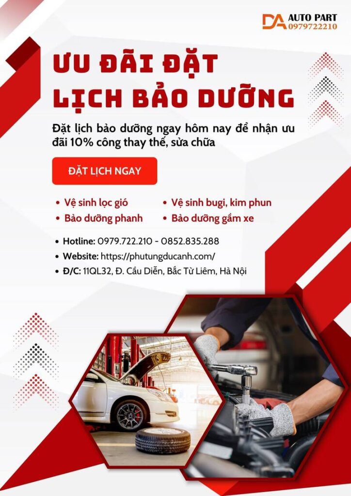 Đặt lịch bảo dưỡng ô tô giảm 10%