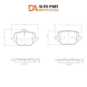 Má phanh sau theo dòng xe Mercedes-Benz S; GLC A0004209305 chất lượng cao