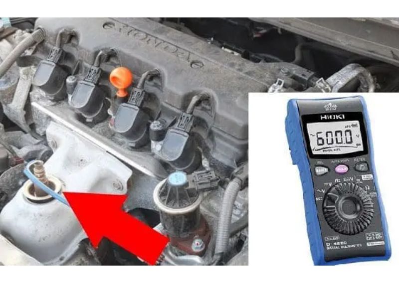 Dùng đồng hồ vạn năng để kiểm tra cách hoạt động của cảm biến oxy