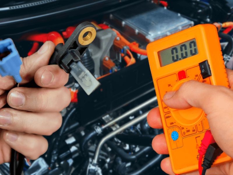 Dùng đồng hồ vạn năng để kiểm tra điện trở
