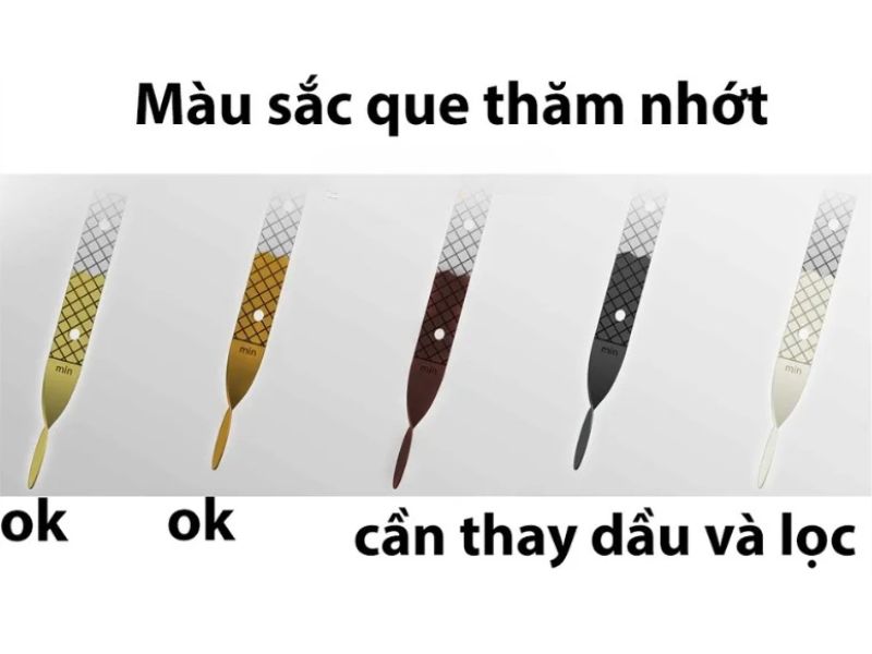 Màu sắc và mùi dầu bất thường là dấu hiệu cần thay dầu và lọc