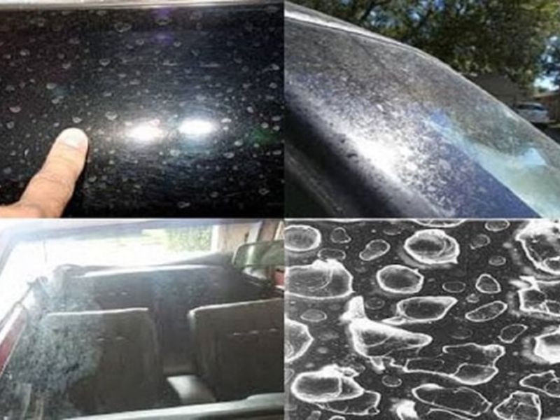 Nước thường để lại vệt ố hoặc đường rãnh mờ trên thân xe hoặc đèn