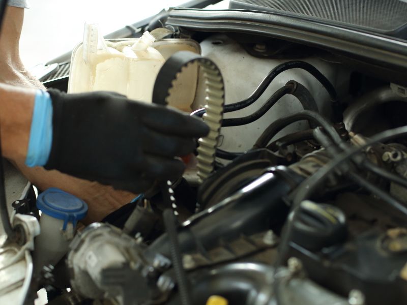 Dây curoa bị chùng, chai cứng, nứt