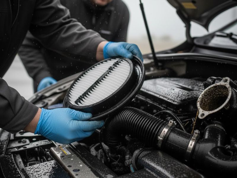 Cách phòng tránh lọc gió ô tô bị ướt