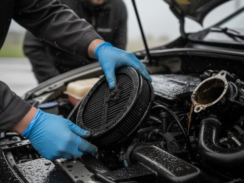 Kiểm tra ngay hộp gió và toàn bộ đường ống nạp