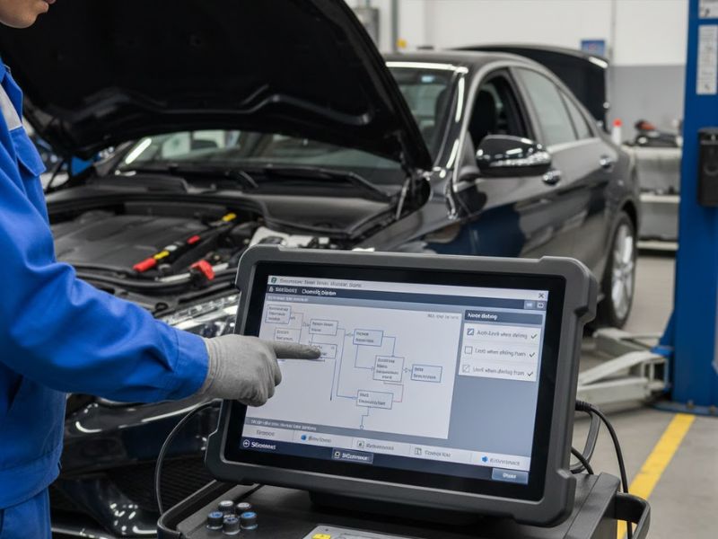 Hướng dẫn cài khóa cửa tự động ô tô đơn giản, chi tiết 3 Cài khóa cửa tự động cho xe ô tô Mercedes