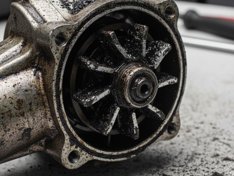 Gioăng, phớt, cánh bơm bị mòn, xước hoặc kẹt dị vật