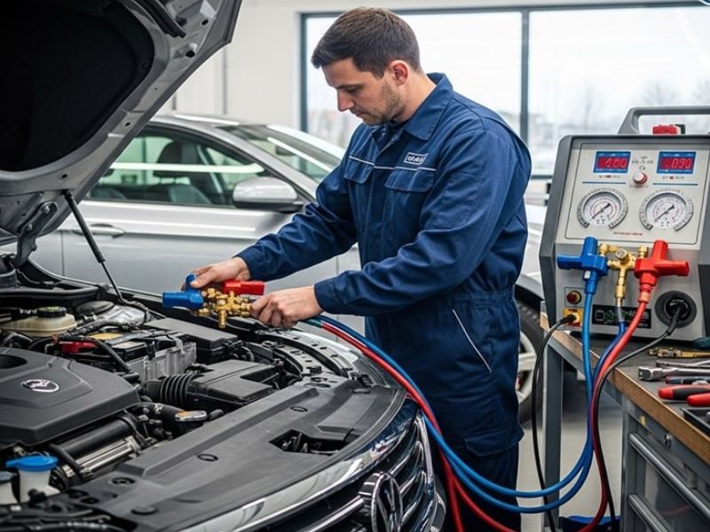 Kiểm tra tổng thể hệ thống điều hòa trước khi bơm gas 