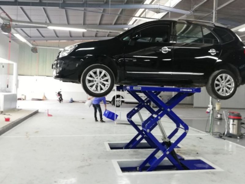 Nâng xe và kiểm tra tổng thể cầu xe