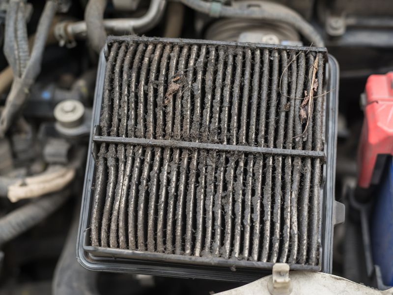 Lọc gió động cơ quá bẩn khiến tạo chênh lệch áp suất turbo gây rò rỉ dầu