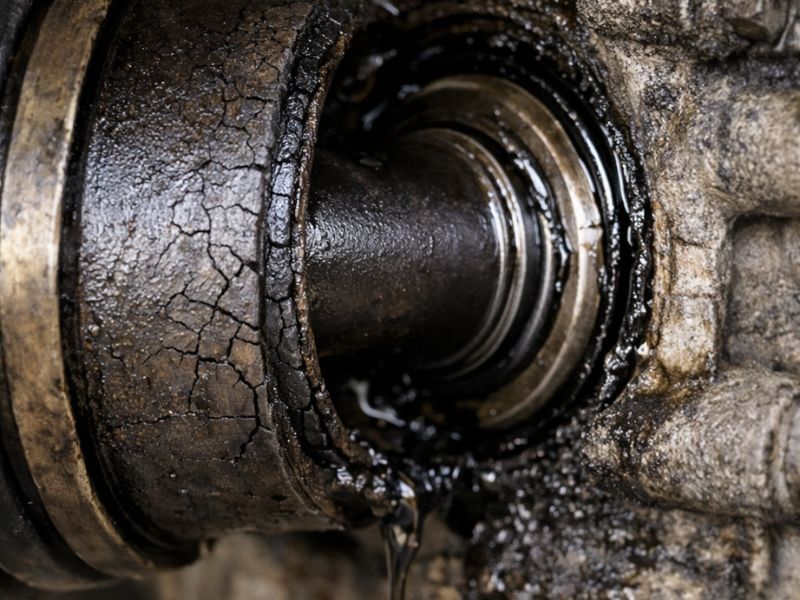 Phớt cao su bị lão hóa, xuất hiện nhiều vết nứt