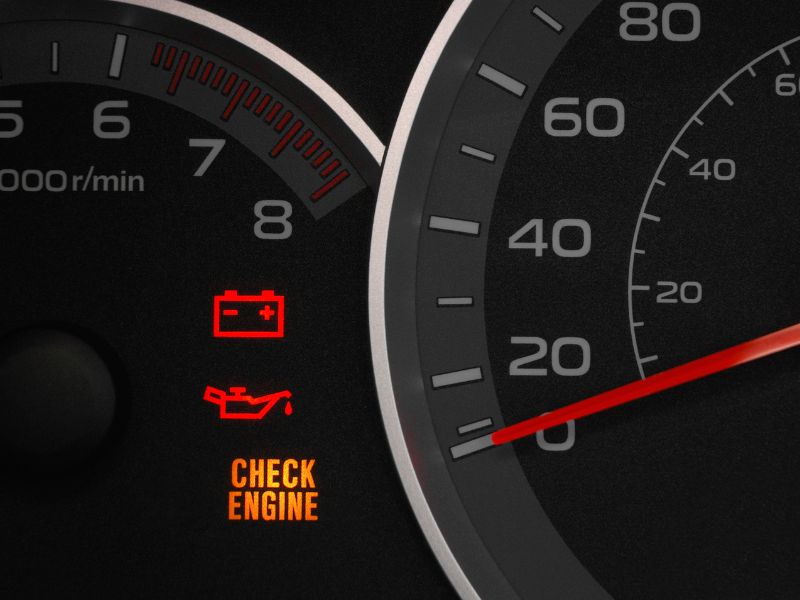 Đèn Check engine bật sáng trên màn taplo