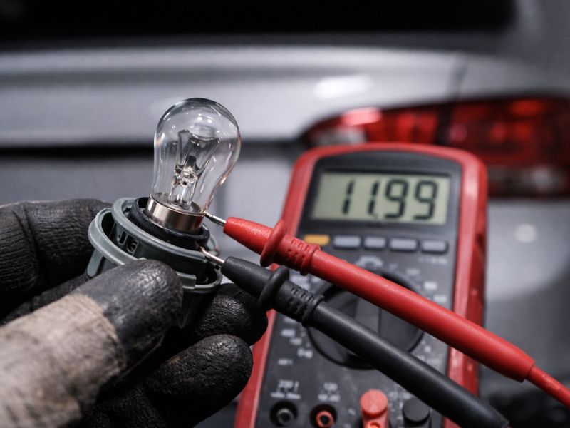 Kiểm tra bóng đèn lùi ô tô