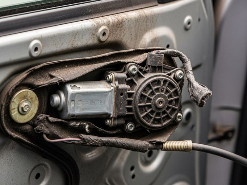 Mô tơ kính yếu hoặc cháy