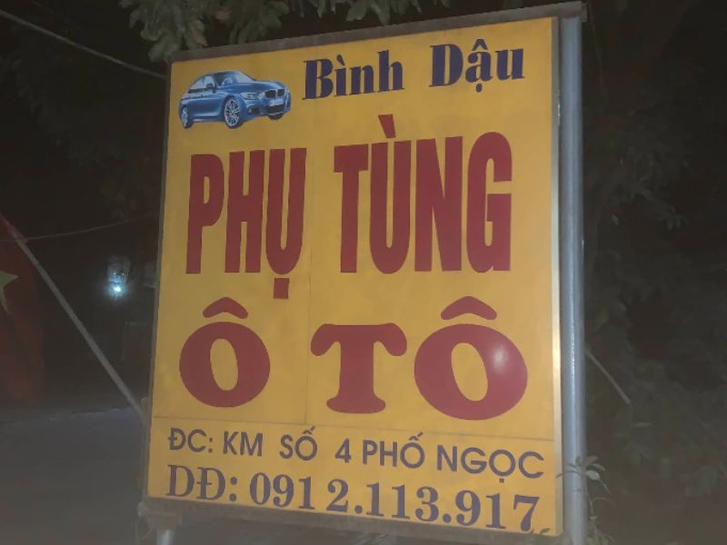 Cửa hàng phụ tùng ô tô Bình Dậu